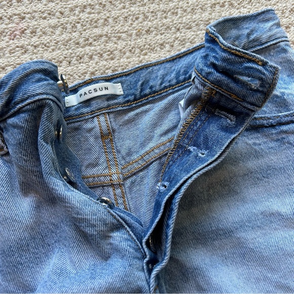Pacsun Ultra High Rise Distressed Jean Shorts - Picture 2 of 6